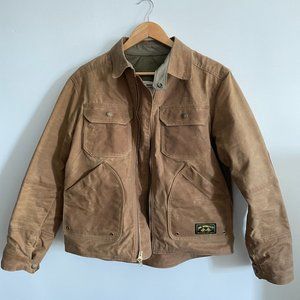Jane Moto Brooklyn "The Driggs Waxed Canvas Field Tan Riding Jacket", size small